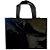 Sacola de Poliester Premium Metalizada com Botão - Preta - 39x35x15cm - 1 unidade - Rizzo - Imagem 1