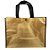 Sacola de Poliester Premium Metalizada com Botão - Dourada - 39x35x15cm - 1 unidade - Rizzo - Imagem 1