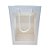Sacola de Papel com visor de PVC 30x20x16cm - Retangular Vertical - Branca - 1 unidade - Rizzo - Imagem 1