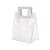 Sacola Transparente PVC com Alça Quadrada de Couro Branca - 18x20x10 - 1 unidade - Rizzo - Imagem 1