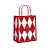 Sacola de Papel - Lines Vermelho - 10 unidades - Cromus - Rizzo - Imagem 1