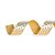Fita Aramada Veludo - HoHoHo - Marfim e Ouro - 6,3cm x 9,14m  - 1 unidade - Cromus - Rizzo - Imagem 1