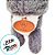 Gato Cinza de Pelúcia - 22cm - 1 unidade - Rizzo - Imagem 3