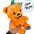 Urso Abóbora de Pelúcia - 23cm - 1 unidade - Rizzo - Imagem 3