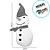 Boneco de Neve com Touca de Natal de Pelúcia - 25cm - 1 unidade - Rizzo - Imagem 2