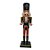 Boneco Soldado Quebra Nozes de Madeira com Tambor - 30cm - Verde e Vermelho - 1 unidade - Rizzo - Imagem 1