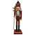 Boneco Soldado Quebra Nozes de Madeira com Bastão - 30cm - Verde e Vermelho - 1 unidade - Rizzo - Imagem 1