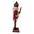 Boneco Soldado Quebra Nozes de Madeira com Bastão - 30cm - Verde e Vermelho - 1 unidade - Rizzo - Imagem 2