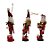 Conjunto Boneco Soldado Quebra Nozes de Madeira - 14cm - Verde e Vermelho - 3 unidades - Rizzo - Imagem 2