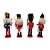 Conjunto Boneco Soldado Quebra Nozes de Madeira - 12cm - Azul e Vermelho - 4 unidades - Rizzo - Imagem 3