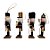 Conjunto Boneco Soldado Quebra Nozes de Madeira - 12cm - Preto e Dourado - 4 unidades - Rizzo - Imagem 2