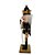 Boneco Soldado Quebra Nozes de Madeira com Bastão - 25cm - Preto e Dourado - 1 unidade - Rizzo - Imagem 3