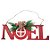 Enfeite de Pendurar de Natal - Placa Noel com Pinha - 25x8cm - 1 unidade - Rizzo - Imagem 1
