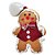 Enfeite de Natal -  Boneco Gingerbread - 36x21cm - 1 unidade - Rizzo - Imagem 1