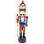Boneco Soldado Quebra Nozes de Madeira com Bastão - 37cm - Azul, Branco e Vermelho - 1 unidade - Rizzo - Imagem 4