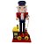 Boneco Soldado Quebra Nozes de Madeira com Trem - 35cm - Azul, Verde e Vermelho - 1 unidade - Rizzo - Imagem 1