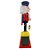 Boneco Soldado Quebra Nozes de Madeira com Trem - 35cm - Azul, Verde e Vermelho - 1 unidade - Rizzo - Imagem 3