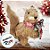 Enfeite de Natal - Esquilo de Grama com Cachecol - 30x16x29cm - 1 unidade - Rizzo - Imagem 6