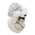 Enfeite de Natal - Urso Branco Sentado de Cachecol - 32,5x20,5x24,5cm - 1 unidade - Rizzo - Imagem 5