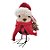 Enfeite de Natal - Passaro com Gorro Vermelho - 15x13x9cm - 1 unidade - Rizzo - Imagem 1