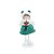 Enfeite de Natal - Anjo em pé Gorro Verde - 15cm - 1 unidade - Cromus - Rizzo - Imagem 1