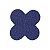 Forminha para doces 4 Pétalas Glitter Azul - 50 unidades -  NC Toys - Imagem 1