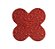 Forminha para doces 4 Pétalas Glitter Vermelho - 50 unidades -  NC Toys - Imagem 1