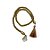 Cordão Decorativo - Dourado Pompom e Pingente - 32cm - 1 unidade - Rizzo - Imagem 1