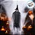 Enfeite Decorativo de Halloween - Caveira Mago com Manto Teodoro com Luz - 118cm - 1 unidade - Cromus - Rizzo - Imagem 3