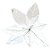 Poinsétia Decorativa - Tule Branco Glitter - 30cm - 1 unidade - Rizzo - Imagem 1