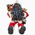 Papai Noel Negro Decorativo Sentado com Saco de Presentes e Lamparina - 45cm - 1 unidade - Rizzo - Imagem 1