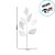 Galho Decorativo - Folhas Branco com Rosa - 60cm - 1 unidade - Cromus - Rizzo - Imagem 2