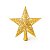 Topo Arvóre de Natal - Estrela Dourada - 21cm - 1 unidade - Cromus - Rizzo - Imagem 1