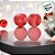 Bola de Natal de Veludo Trançada - Vermelho - 8cm  - 6 unidades - Cromus - Rizzo - Imagem 3