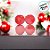 Bola de Natal de Veludo - Vermelho - 10cm  - 4 unidades - Cromus - Rizzo - Imagem 3