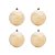 Bola de Natal Matte - Ouro e Branco - 10cm  - 4 unidades - Cromus - Rizzo - Imagem 1