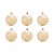 Bola de Natal Matte - Ouro e Branco - 8cm  - 6 unidades - Cromus - Rizzo - Imagem 1