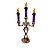 Candelabro de Halloween com Vela Led - Roxo - 35x9cm - 1 unidade - Rizzo - Rizzo - Imagem 1