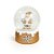 Enfeite Decorativo de Natal - Globo de Neve com Papai Noel - Ouro e Branco - 8cm - 1 unidade - Cromus - Rizzo - Imagem 1