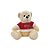 Urso de Pelúcia Branco Feliz Natal - 23cm - 1 unidade - Rizzo - Imagem 1