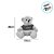 Urso de Pelúcia Branco Feliz Natal - 23cm - 1 unidade - Rizzo - Imagem 2