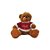 Urso de Pelúcia Marrom Feliz Natal - 23cm - 1 unidade - Rizzo - Imagem 1