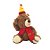Urso de Pelúcia Marrom Claro com Chapéu - 24cm - 1 unidade - Rizzo - Imagem 1