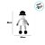 Boneco de Neve de Pelúcia Listrado - 40cm - 1 unidade - Rizzo - Imagem 2