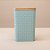 Lata de Metal Quadrada Texturizada - Azul - 10,5x16cm - 1 unidade - Rizzo - Imagem 1