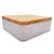 Lata de Metal Quadrada Texturizada - Branco - 17x6cm - 1 unidade - Rizzo - Imagem 3
