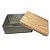 Lata de Metal Quadrada Texturizada - Cinza - 17x6cm - 1 unidade - Rizzo - Imagem 2