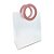 Sacola Transparente Fosca PVC com Alça Redonda de Couro Rosa - 23x20x10cm - 10 unidades - Rizzo - Imagem 2