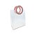 Sacola Transparente Fosca PVC com Alça Redonda de Couro Rosa - 18x16x8cm - 1 unidade - Artlille - Rizzo - Imagem 1