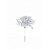 Pick Decorativo - Folhas e Frutinhas Prata - 18cm - 1 unidade - Cromus - Rizzo - Imagem 1
